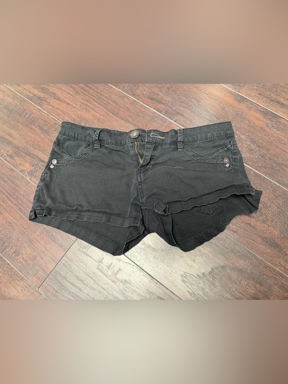 UNIONBAY Black Low-Rise Women's Denim Shorts